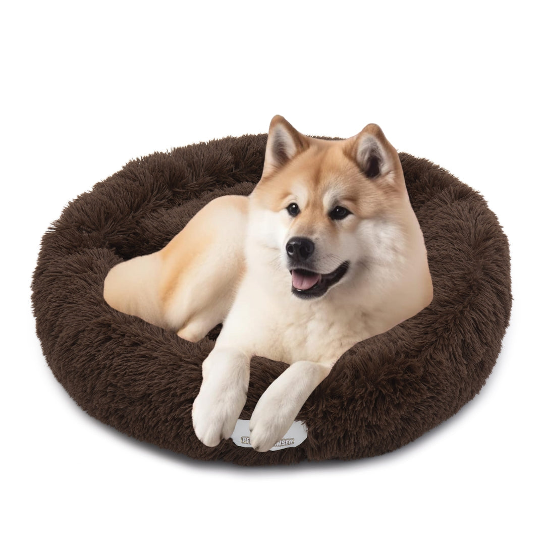 Hund schläft im Donut Hundebett Wolke 7
Flauschiges Hundekissen für kleine Hunde
