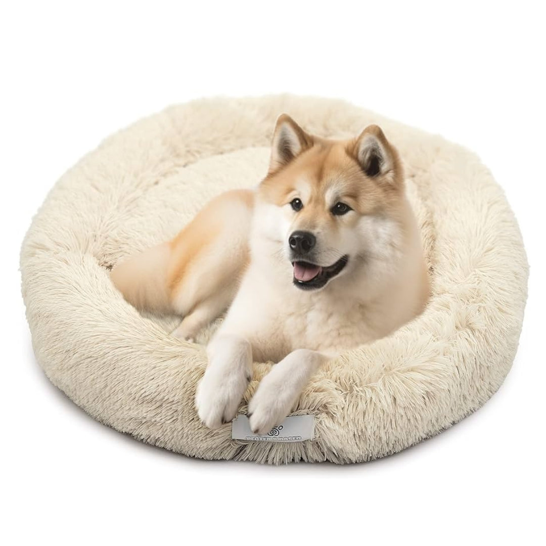 Hund schläft im Donut Hundebett Wolke 7
Flauschiges Hundekissen für kleine Hunde