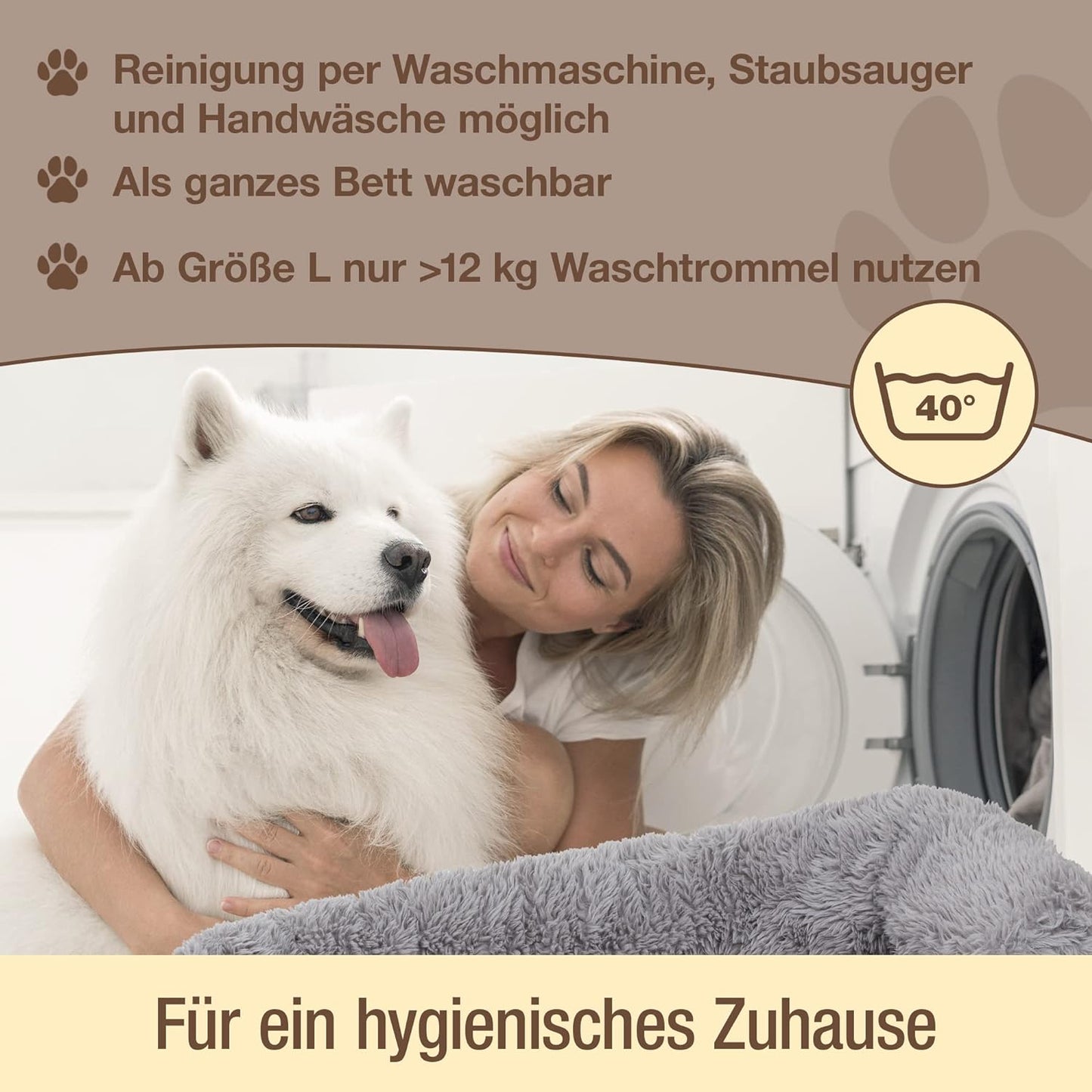 Pfoten&Nasen™Intelligente Hundebett Sofaschutz