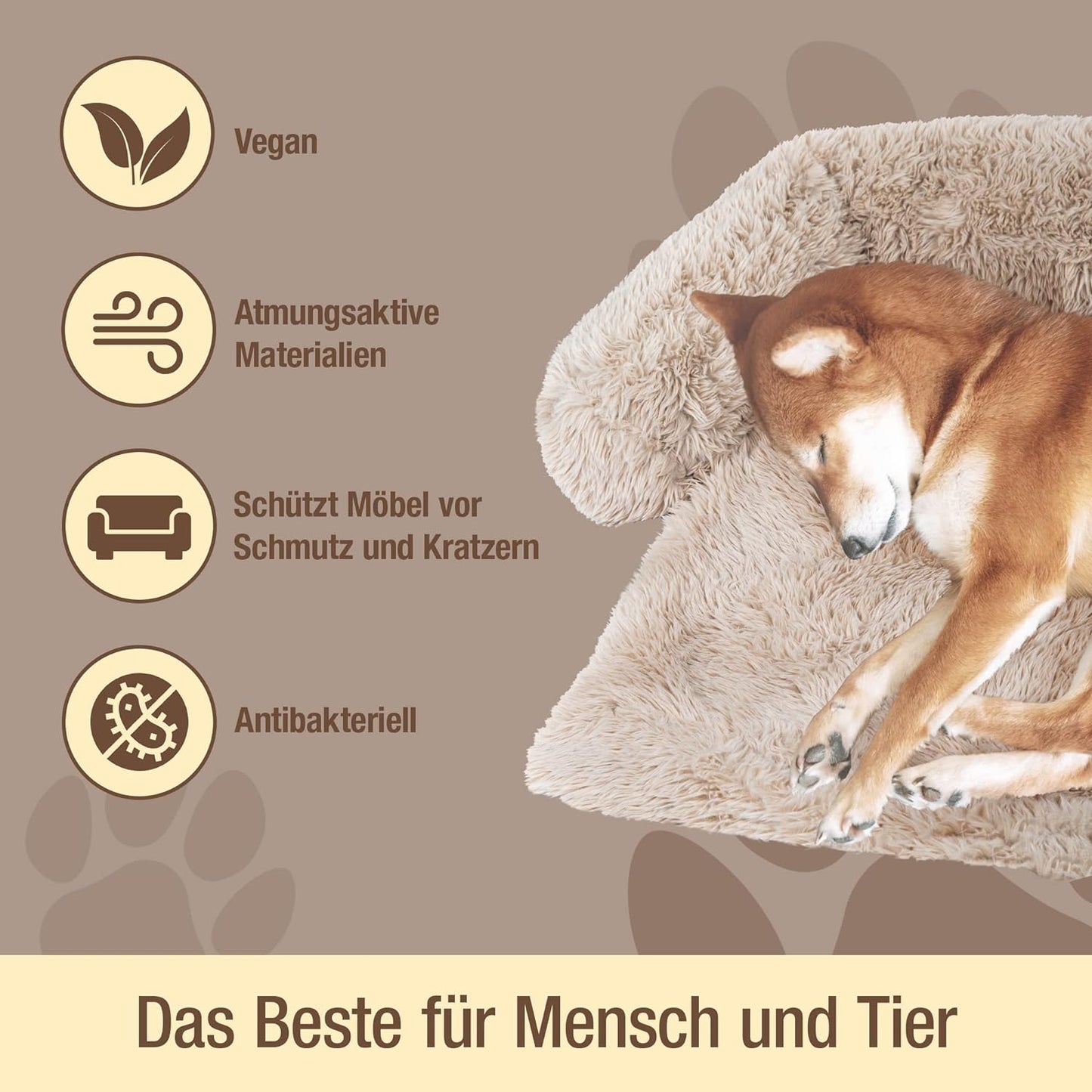 Pfoten&Nasen™Intelligente Hundebett Sofaschutz