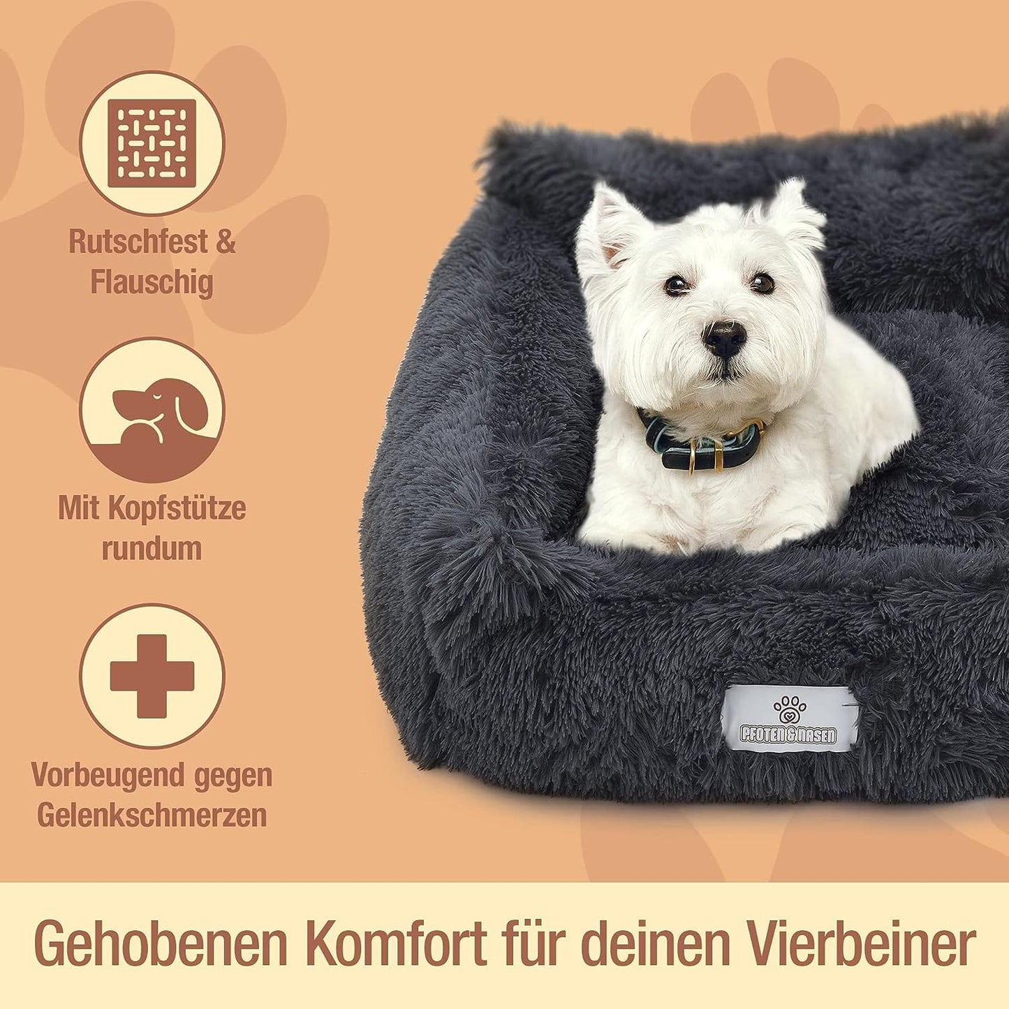 pfotestore Pfoten&Nasen™Das gemütliche Hundebett